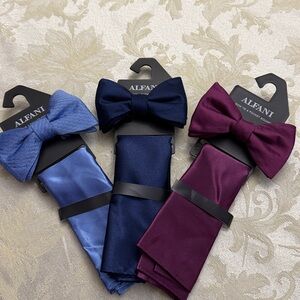 Alfani Men's Tie Set - Burgundy, Navy, Light Blue, Cream